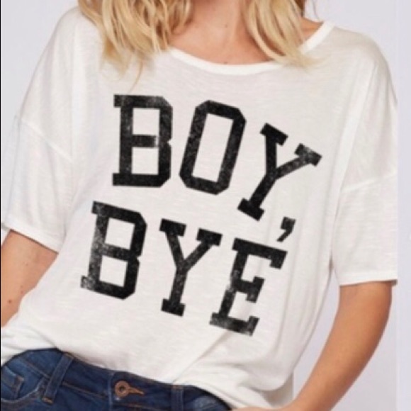 Boy, Bye! White Oversized Graphic T-Shirt - Picture 2 of 8
